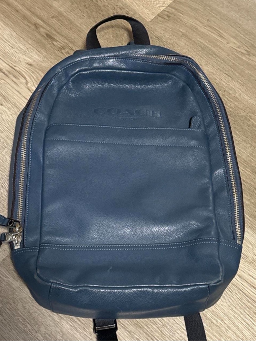 Coach Leather Backpack - Blue